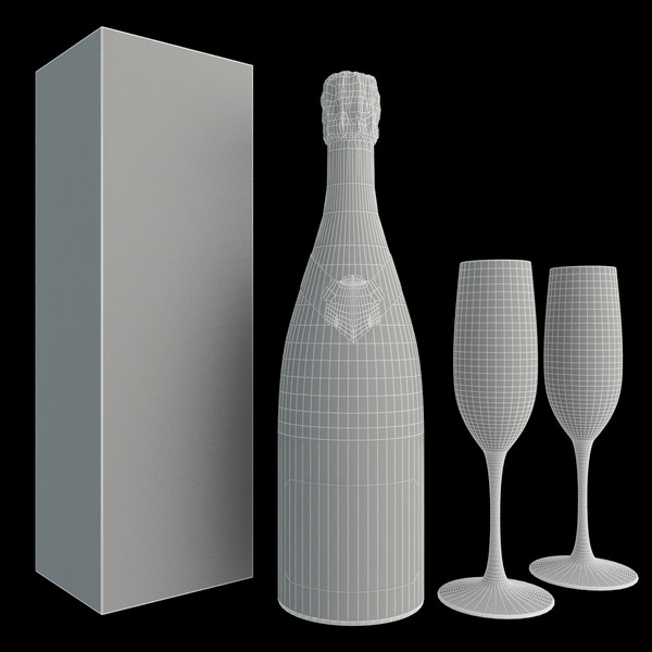 champagne bollinger set 3d max - Champagne Bollinger Set... by happy3D